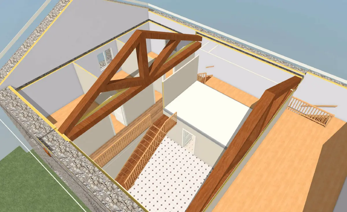 Plan de maison individuelle à Saint-Paul (87260) - vue 1