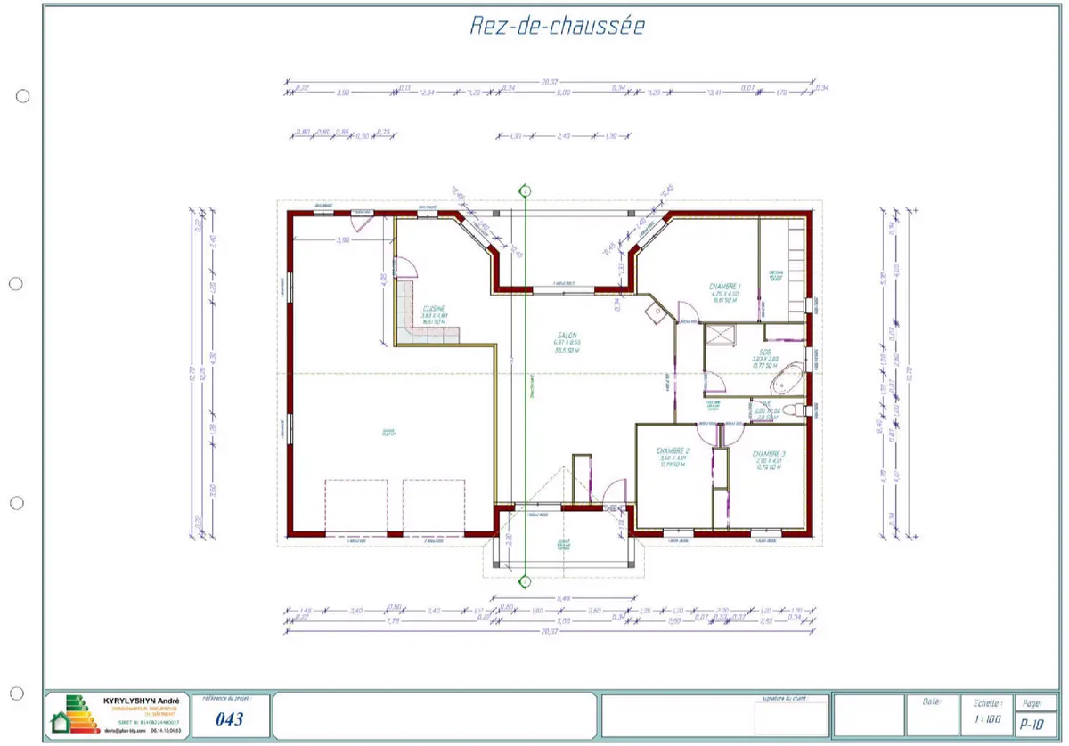 Plan de maison individuelle à La Geneytouse (87400) - vue 5