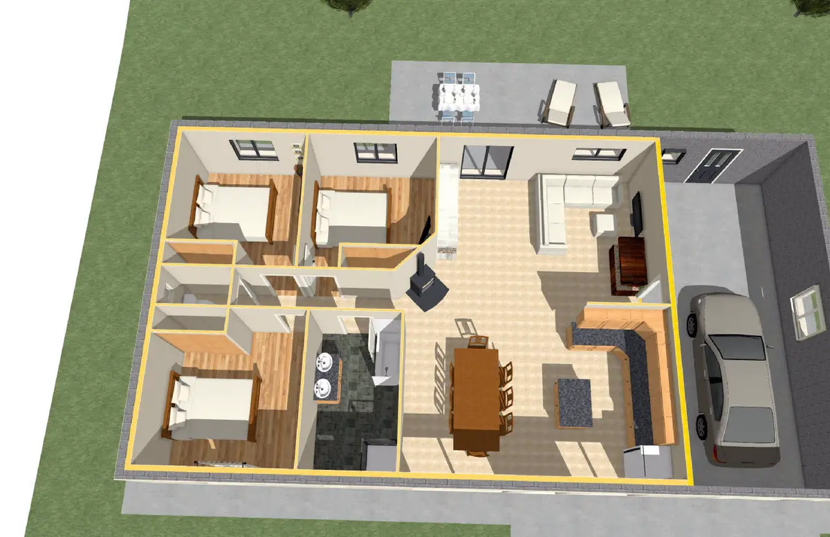Plan de maison individuelle à Meilhac (87800) - vue 3
